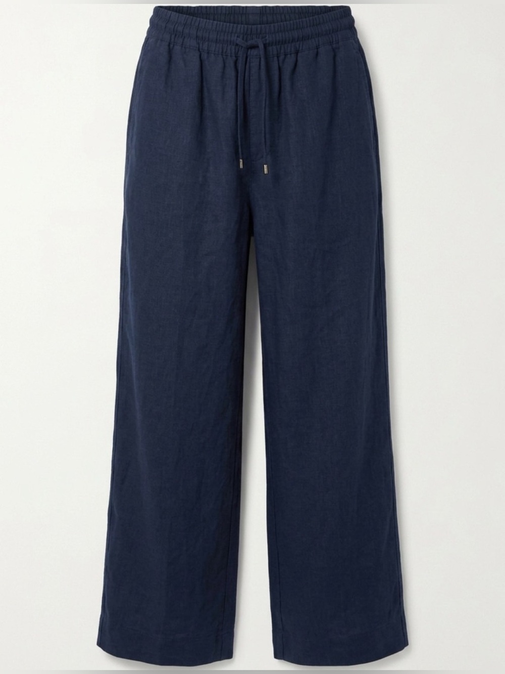 Quince Women's Deep Navy Blue 100% European Linen Wide Leg Pants Size Medium